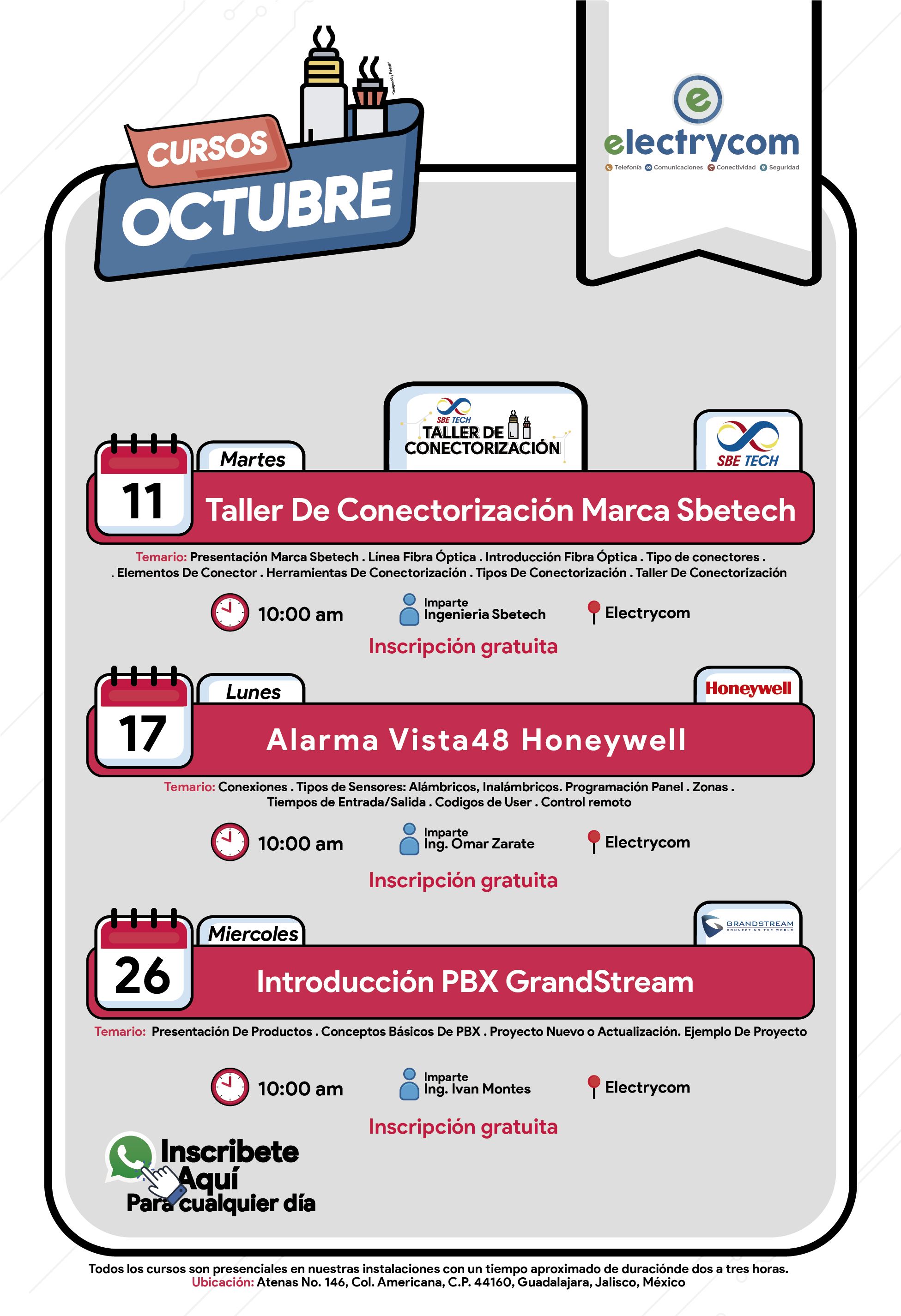 Calendario Capacitación Octubre