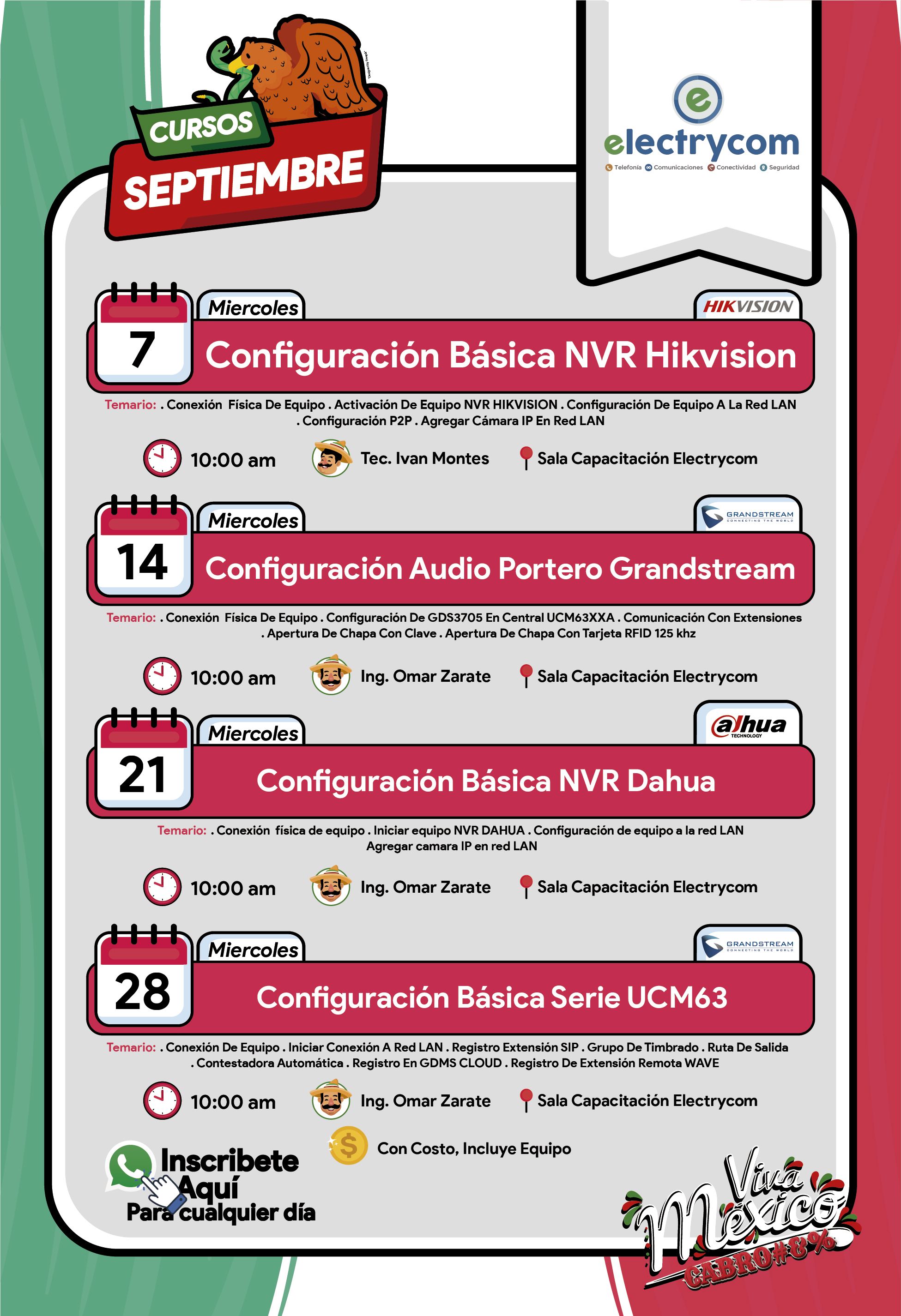 Calendario Capacitación Electrycom